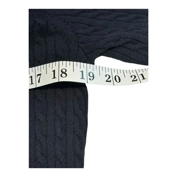 Tommy Hilfiger Women's Cable Knit Pullover Sweater Navy Blue Size Large‎ - Picture 6 of 8